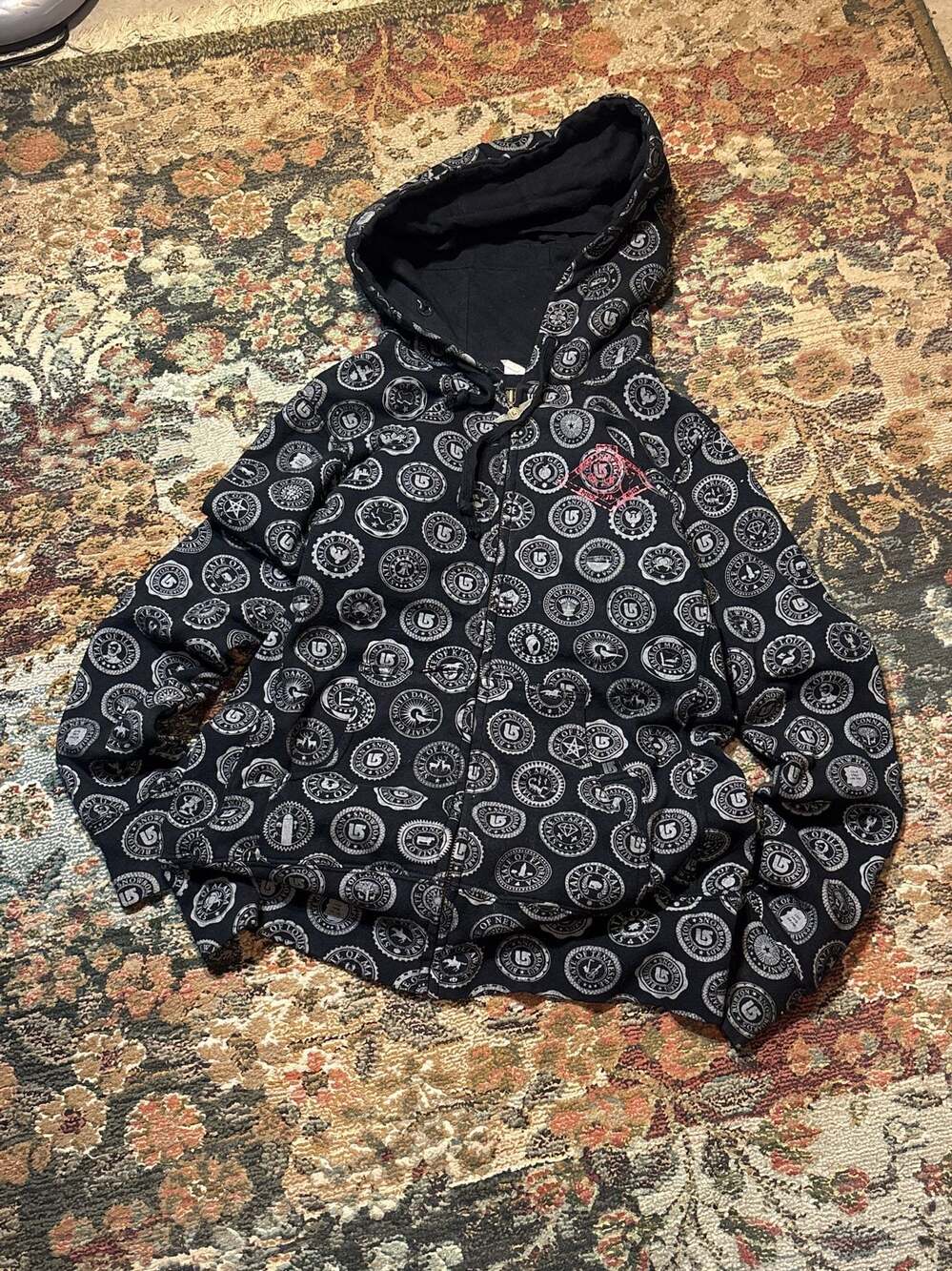 Burton Snowboards 'State Seals' All-Over Print Full Zip Hoodie